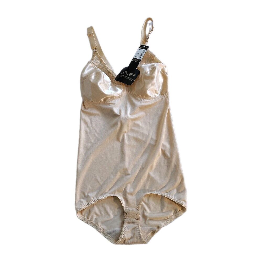 Rago Shapewear Size 40C Body Briefer Wireless Lace Bodysuit Light Shaping NWT